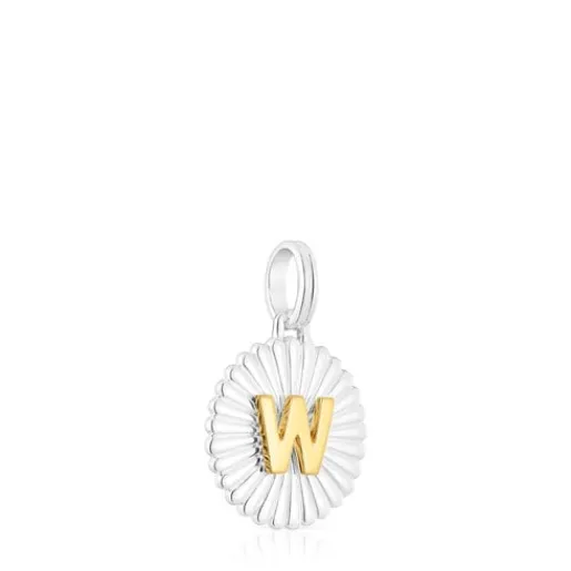 Colgante medalla letra W bicolor Alphabet^TOUS New