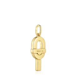 Colgante mediano con baño de oro 18 kt sobre plata y esmalte fucsia MANIFESTO^TOUS Discount