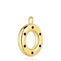 Colgante mediano con baño de oro 18 kt sobre plata y gemas Sugar Party^TOUS New