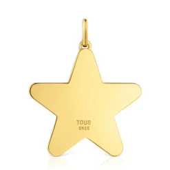 Colgante mediano estrella con baño de oro 18 kt sobre plata 27 mm Sweet Dolls^TOUS New