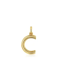 Colgante mediano letra C con baño de oro 18 kt sobre plata Alphabet^TOUS Clearance