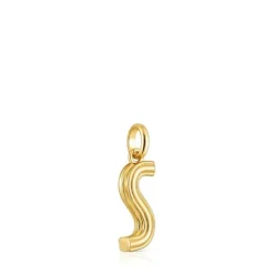 Colgante mediano letra S con baño de oro 18 kt sobre plata Alphabet^TOUS Discount