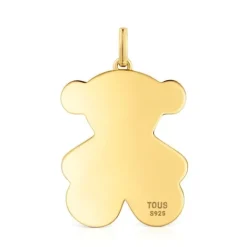 Colgante mediano oso con baño de oro 18 kt sobre plata 29 mm Sweet Dolls^TOUS