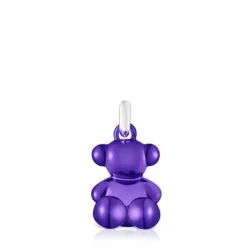 Colgante oso de acero en color lila Bold Bear^TOUS Best