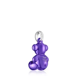 Colgante oso de acero en color lila Bold Bear^TOUS Best