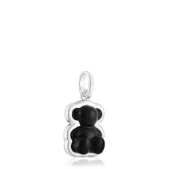 Colgante oso de plata con ónix Bold Bear^TOUS Online