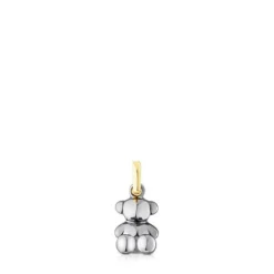 Colgante oso de plata dark silver con baño de oro 18 kt sobre plata Bold Bear^TOUS Best