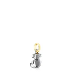 Colgante oso de plata dark silver con baño de oro 18 kt sobre plata Bold Bear^TOUS Best