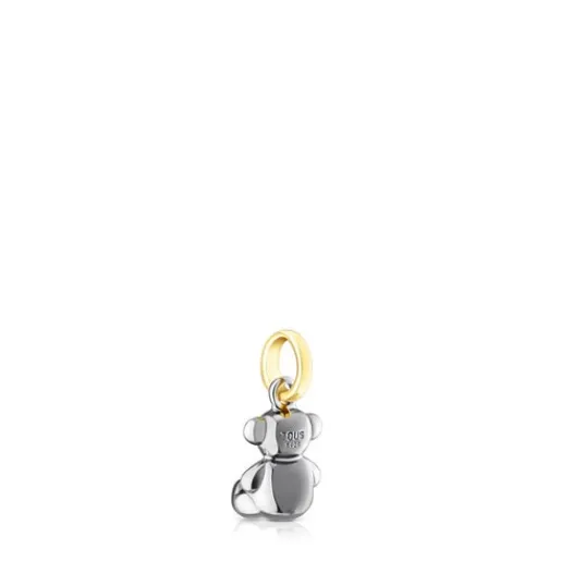 Colgante oso de plata dark silver con baño de oro 18 kt sobre plata Bold Bear^TOUS Best