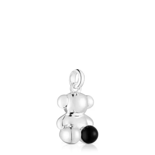 Colgante oso de plata y ónix Bold Bear^TOUS Clearance