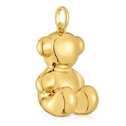 Colgante oso extra grande con baño de oro 18 kt sobre plata Bold Bear^TOUS Online