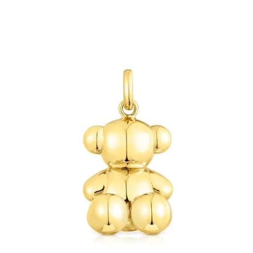 Colgante oso grande con baño de oro 18 kt sobre plata Bold Bear^TOUS New
