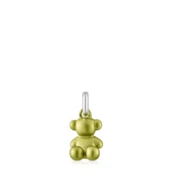 Colgante oso pequeño de acero en color lima Bold Bear^TOUS New