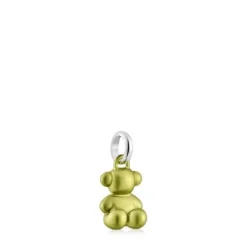 Colgante oso pequeño de acero en color lima Bold Bear^TOUS New