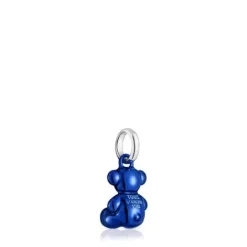 Colgante oso pequeño de acero en color azul marino Bold Bear^TOUS Outlet