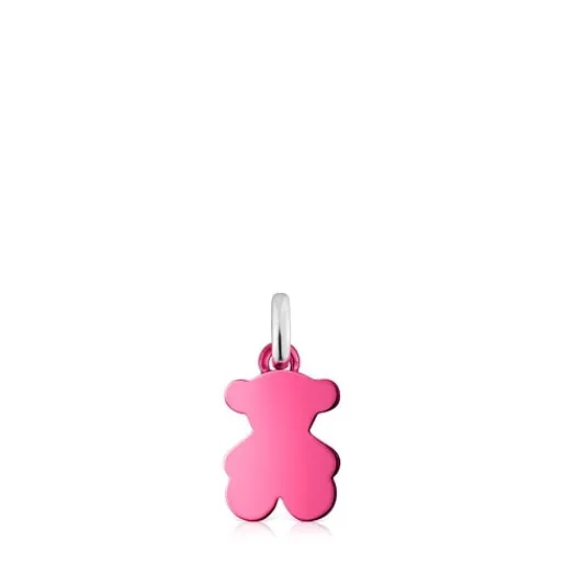 Colgante oso pequeño de acero en color rosa Sweet Dolls^TOUS Discount