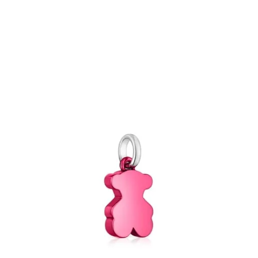 Colgante oso pequeño de acero en color rosa Sweet Dolls^TOUS Discount