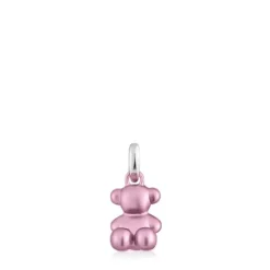 Colgante oso pequeño de acero en color rosa claro Bold Bear^TOUS Hot