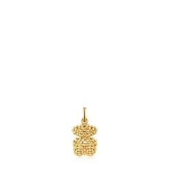 Colgante oso pequeño texturizado de oro Bold Bear^TOUS Online