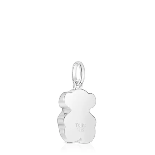 Colgante pequeño de plata y motivo oso en ónix Icon Color^TOUS Clearance