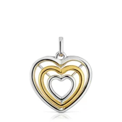 Colgante triple corazón bicolor Bickie^TOUS Best