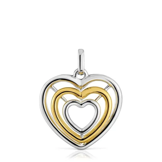 Colgante triple corazón bicolor Bickie^TOUS Best