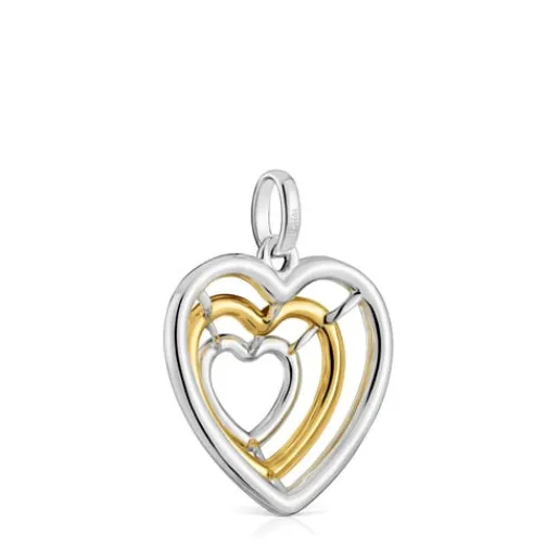 Colgante triple corazón bicolor Bickie^TOUS Best