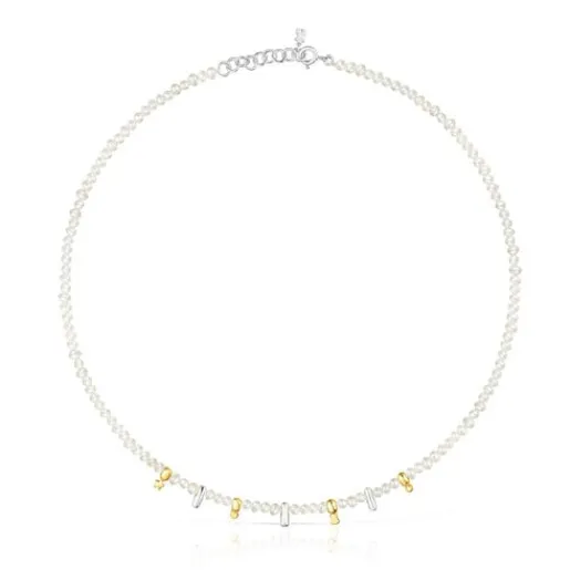 Collar bicolor con perlas cultivadas y motivos Virtual Garden^TOUS Clearance