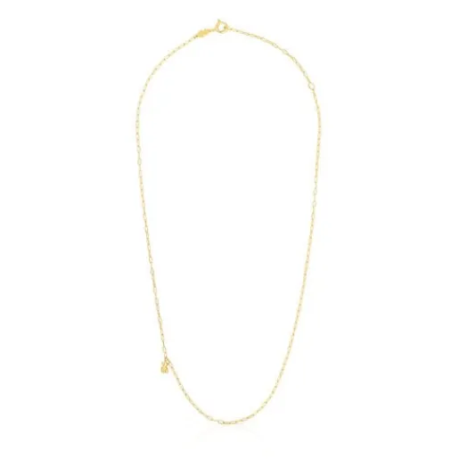 Collar con baño de oro 18 kt sobre plata y anillas ovales Bold Bear^TOUS Online