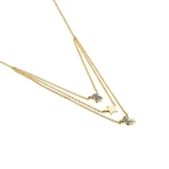 Collar con baño de oro 18 kt sobre plata, diamantes y perla Nocturne^TOUS Hot