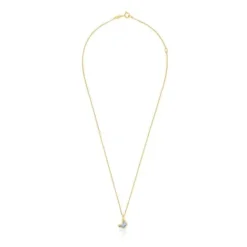 Collar con baño de oro 18 kt sobre plata mariposa azul Gregal^TOUS Outlet