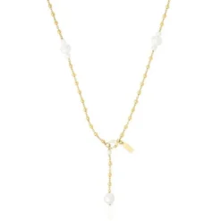Collar con baño de oro 18 kt sobre plata y perlas cultivadas Tamara Falcó X^TOUS Online