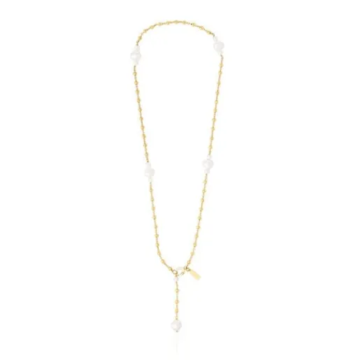 Collar con baño de oro 18 kt sobre plata y perlas cultivadas Tamara Falcó X^TOUS Online