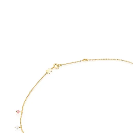 Collar con baño de oro 18 kt sobre plata y gemas Cool Joy^TOUS Best