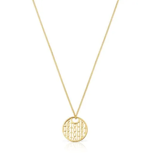 Collar con baño de oro 18 kt sobre plata Logo^TOUS New
