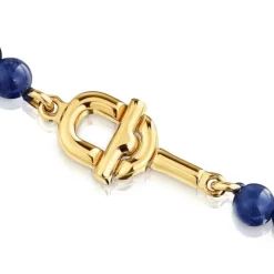 Collar con baño de oro 18 kt sobre plata y sodalita MANIFESTO^TOUS Best
