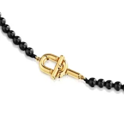 Collar con baño de oro 18 kt sobre plata y ónix 43 cm MANIFESTO^TOUS New