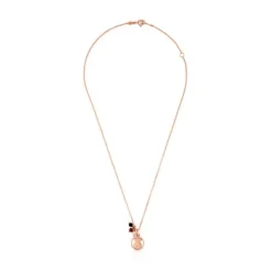 Collar con baño de oro rosa 18 kt sobre plata y ónix, rubí tratado y perla cultivada Camille^TOUS Best