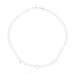Collar con perlas cultivadas y motivos flor de plata Bold Motif^TOUS Outlet