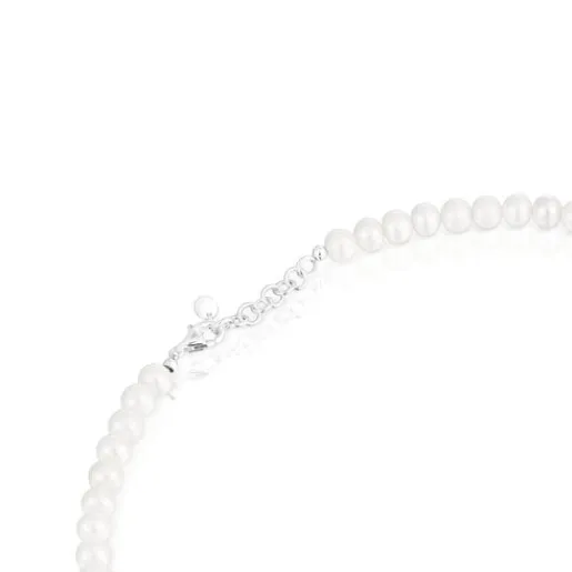 Collar con perlas cultivadas y motivos flor de plata Bold Motif^TOUS Outlet