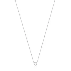 Collar corazón de oro blanco y diamantes Les Classiques^TOUS Discount