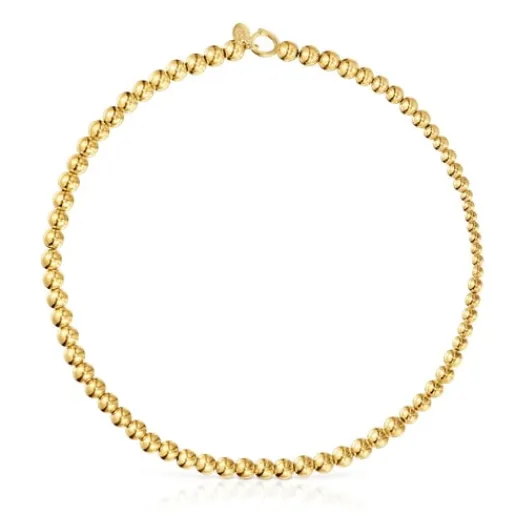 Collar corto con motivos de baño de oro 18 kt sobre plata Eugenia X^TOUS Discount