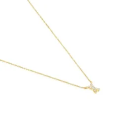 Collar corto de oro y 0,05 ct de diamantes letra X Alphabet^TOUS Clearance