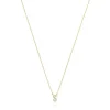 Collar corto de oro y 0,05 ct de diamantes letra S Alphabet^TOUS