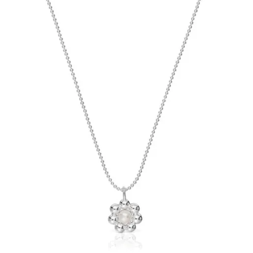 Collar corto de plata flor y perla cultivada Sugar Party^TOUS Discount