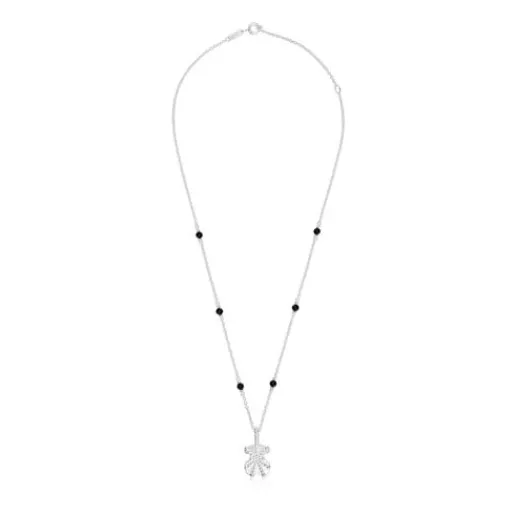 Collar corto de plata, ónix y motivo oso Grain^TOUS New
