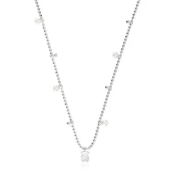 Collar corto de plata perlas cultivadas y detalle colgante oso Sweet Dolls^TOUS Best
