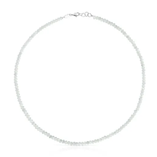 Collar corto de plata y piedra luna Basic Colors^TOUS Hot