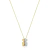 Collar corto doble oso de oro y oro blanco con diamantes Bold Bear^TOUS Clearance