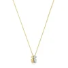 Collar corto doble oso pequeño de oro y oro blanco con diamantes Bold Bear^TOUS